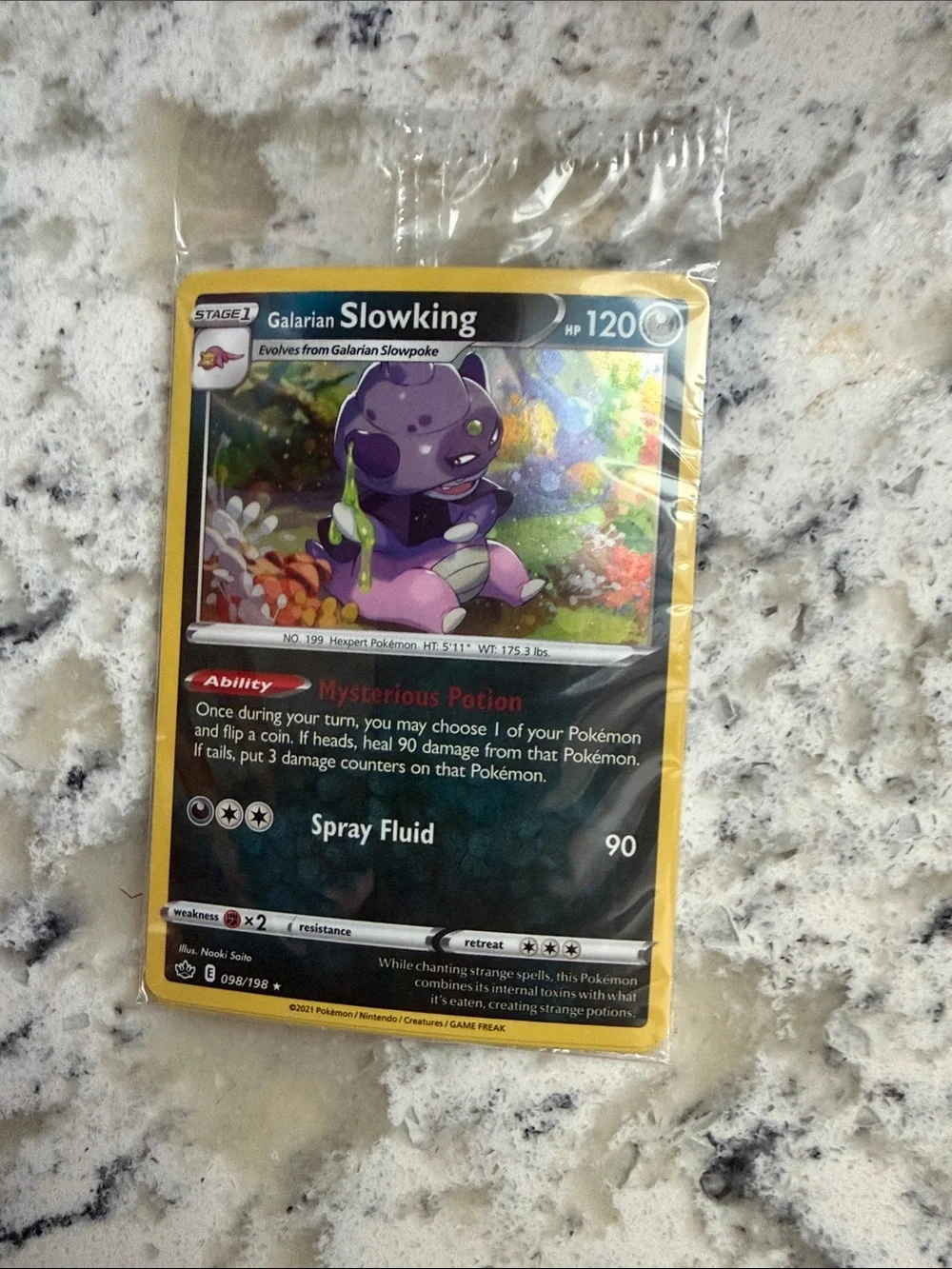 Pokemon TCG Galarian Slowking 098/198 Promo Cosmos Holo Foil *SEALED*